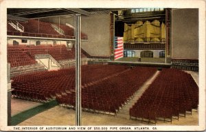 PC The Interior of Auditorium and View of $50,000 Pipe Organ Atlanta Georgia