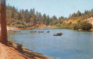 Jackson Lake California Row Boat Waterfront Vintage Postcard K87264