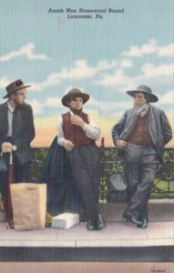 Pennsylvania Lancaster Amish Men Homeward Bound Curteich