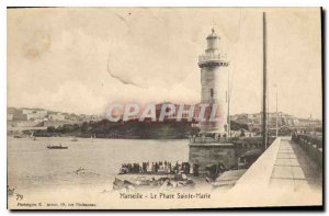 Old Postcard Marseille Le Phare Sainte Marie