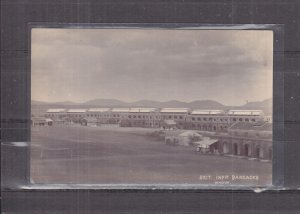 INDIA, MHOW, BRITISH INFANTRY BARRACKS, c1910 real photo ppc., usused.