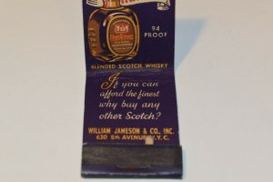 King's Ransom Scotch Whiskey Advertising 20 Strike Matchbook Cover