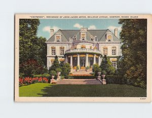 Postcard Chetwode, Residence Of John Jacob Astor, Newport, Rhode Island