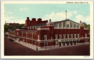 Coliseum Sioux Falls South Dakota SD Building & Street View Postcard