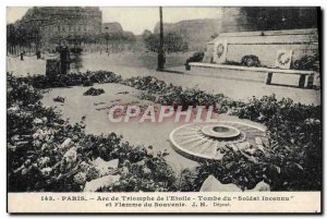 Old Postcard Paris Arc de Triomphe L & # 39Etoile Tomb of the Unknown Soldier...