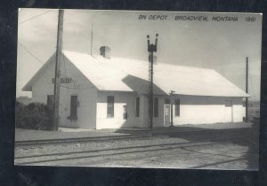 RPPC BROADVIEW MONTANA BURLINGTON NORTHERN RAILROAD DEPOT STATION