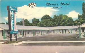 1950s Kentucky Berea Moore's Motel roadside Vernon linen Postcard 22-11576