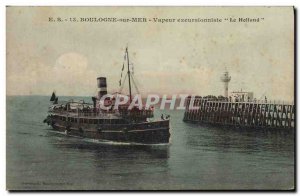 Old Lighthouse Postcard Boulogne sur Mer Steam tripper Holland