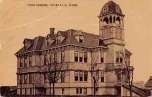 Centralia Washington High School Antique Postcard J39536