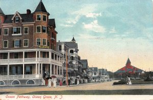 Ocean Pathway, Ocean Grove, New Jersey, early postcard, used in 1907