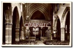Old Postcard Interior Leicester Cathedral