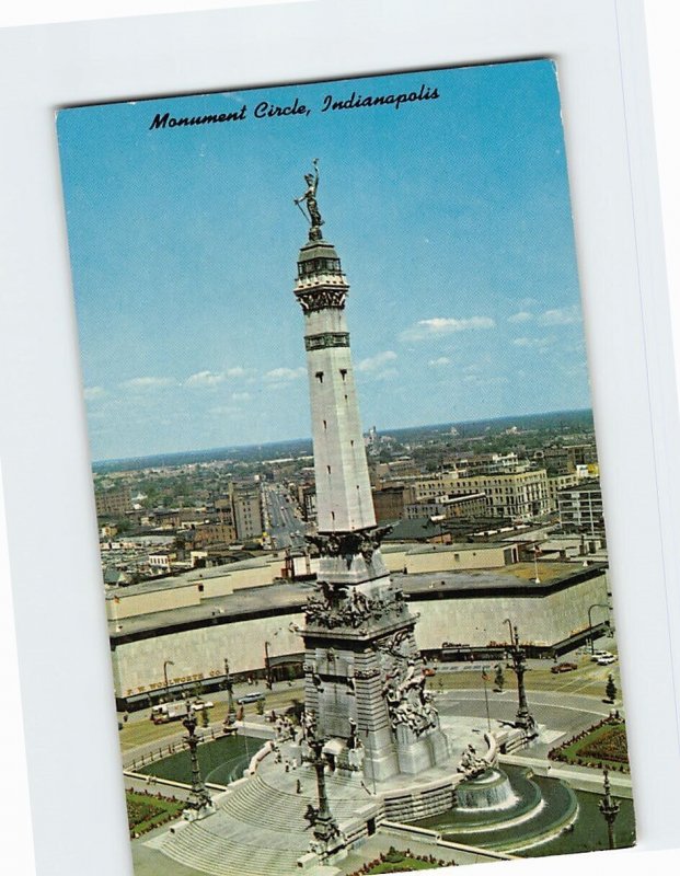 Postcard Monument Circle, Indianapolis, Indiana