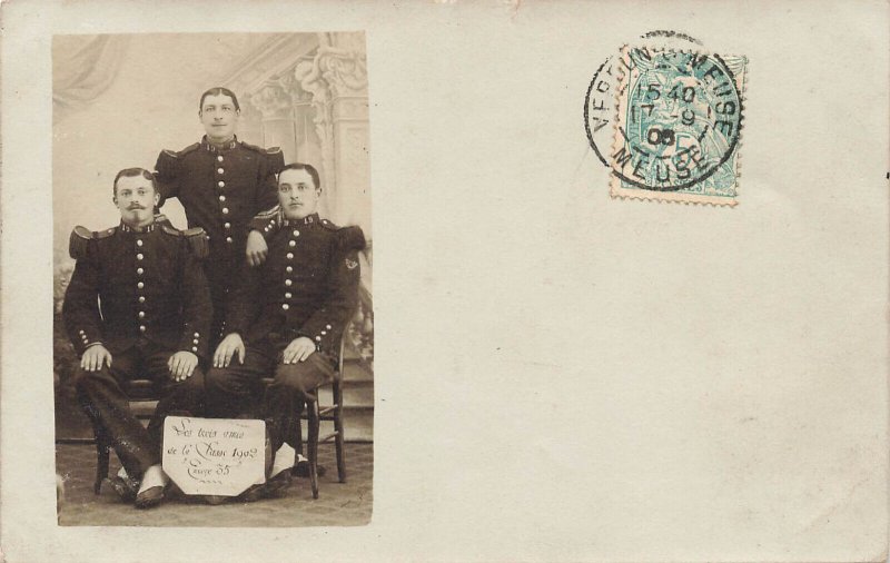 French Soldiers in 1905 Postcard
