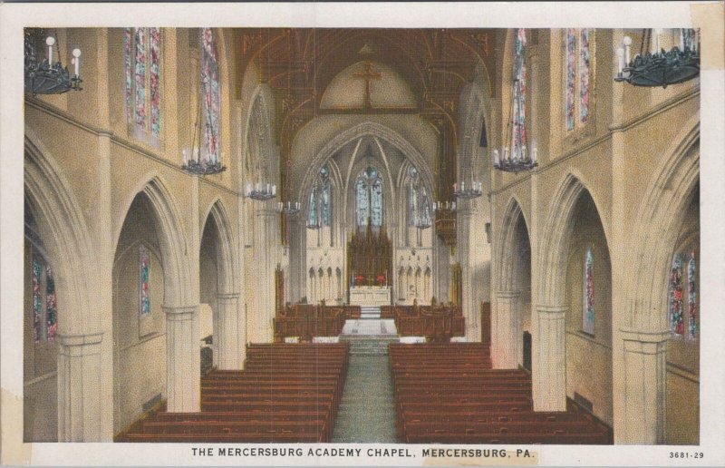Postcard The Mercersburg Academy Chapel Mercersburg PA