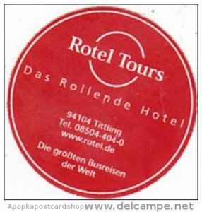 GERMANY TITTLING ROTEL TOURS HOTEL VINTAGE LUGGAGE LABEL