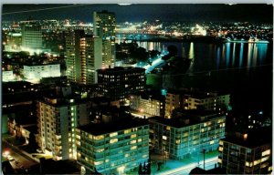 Aerial View Postcard English Bay Apartment Area Vancouver, B.C., Canada