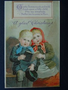 A GLAD CHRISTMAS GREETING Gentle Jesus Meek & Mild c1906 Postcard by W Hagelberg