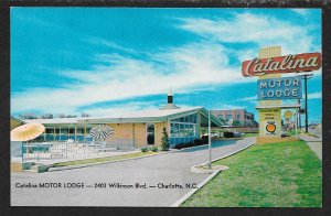 Catalina Motor Lodge & Pool Charlotte NC Unused c1950s