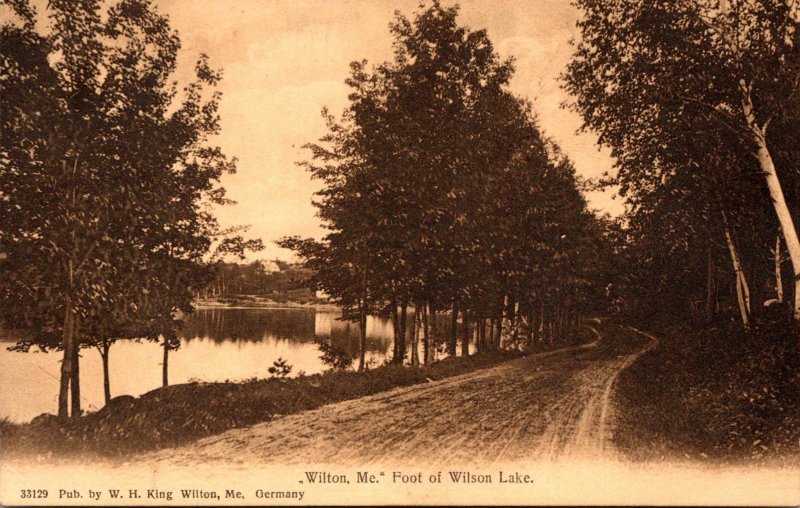 Maine Wilton Road Along Foot Of Wilson Lake 1907