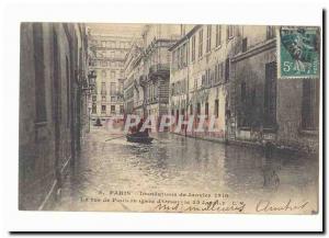 Paris (7th) Postcard Ancient Floods January 1910 Rue de Poitiers (d & # 39Ors...