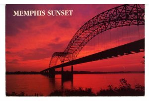 TN - Memphis. Hernando De Soto Bridge at Sunset   (continental size)