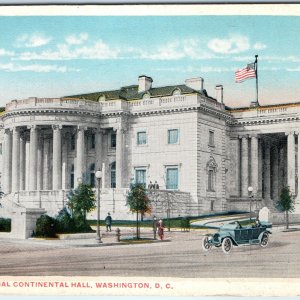 c1910s Washington DC Memorial Continental Hall PC Roadside Touring Car St A324