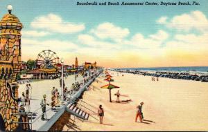 Florida Daytona Beach Boardwalk and Beach Amusement Center Curteich