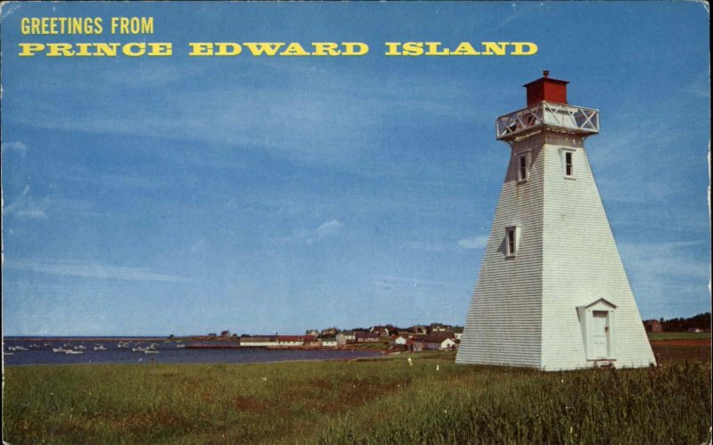 Prince Edward Island PEI Lighthouse c1950-60s Vintage Postcard