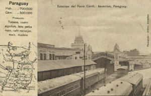 paraguay, ASUNCION, Estacion del Ferro Carril, Railway Station (1926)