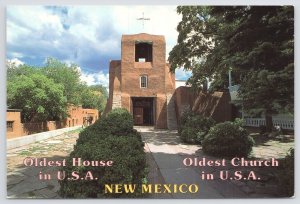 Santa Fe NM~San Miguel Mission~Oldest Church & Oldest House~1541~Continental PC