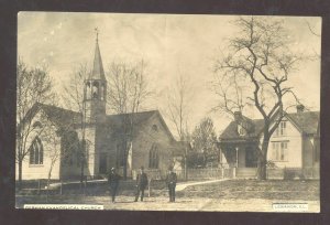 RPPC LEBANON ILLINOIS GERMAN EVANGELICAL CHURCH VINTAGE REAL PHOTO POSTCARD