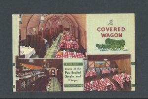 Post Card Ca 1930 Chicago IL The Covered Wagon Restaurant
