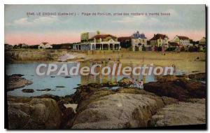 Postcard Old Croisic L Inf Harbor Beach Lin taking low tide Rocks