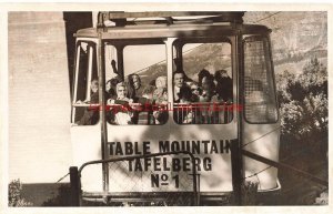 Railroad, South Africa, Table Mountain, Tafelberg, No. 1, RPPC