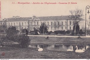 MONTPELLIER, Herault, France, 1900-1910s; Jardin De L'Esplanade, Caserne 2e G...