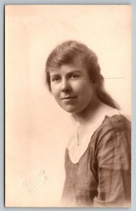 RPPC  Pretty Young Woman  Real Photo  Postcard  c1920