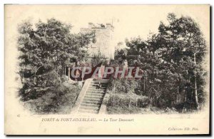 Old Postcard Foret De Fontainebleau Tower Denecourt