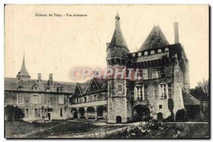 Old Postcard Chateau of Talcy Inside view cachet Paris to Tours