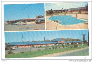 3-Views, Swimming Pool, Crossroads Of America Motel, Vandalia, Ohio, 1940-1960s