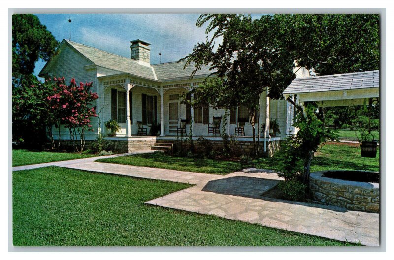 Postcard TX Boyhood Home President Lyndon B. Johnson Vintage Standard View Card
