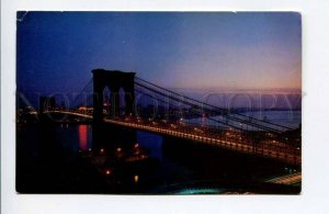 424026 USA to GERMANY NEW YORK Brooklyn bridge air mail RPPC