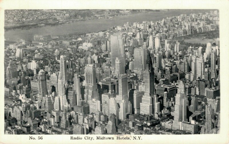 USA New York Radio City Midtown Hotels RPPC 03.78