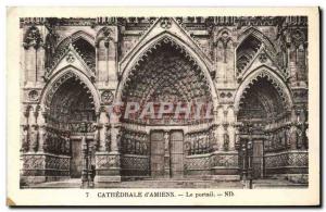 Old Postcard Amiens Portal