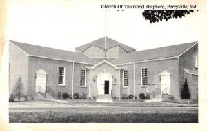 Perryville Maryland outside Church of the Good Shepherd real photo pc Z17627