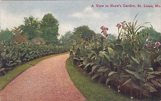 A View In Shaws Garden Saint Louis Missouri 1908