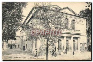 Old Postcard The Theater News Draguignan