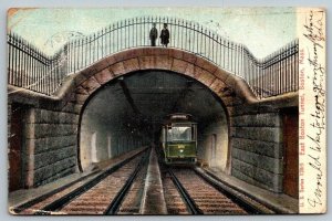 East Boston Tunnel   Massachusetts Postcard 1906