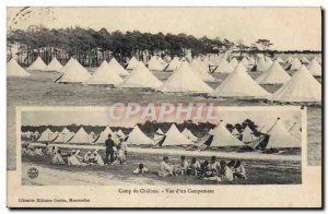 Old Postcard Militaria Camp of Chalons View & # 39un camp