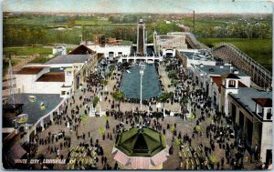 1900s Bird's Eye View White City Park Louisville Kentucky Postcard