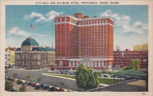 Rhode Island Providence City Hall And Bilmore Hotel 1944